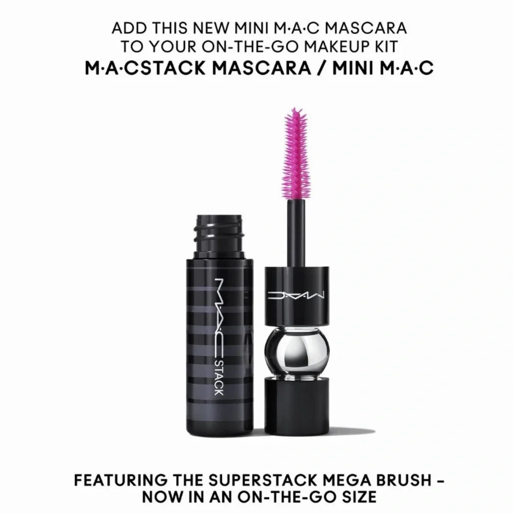 $7❤️‍🔥 MAC MACSTACK Mascara Mega Brush BLACK 👁️ NEW Lenghtening